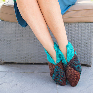 Origami Slippers Knitting Pattern